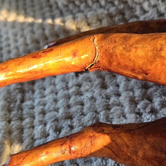 Vintage Hand Crafted Leather Wrapped Horse Figurine Statue - Picture 8 of 11